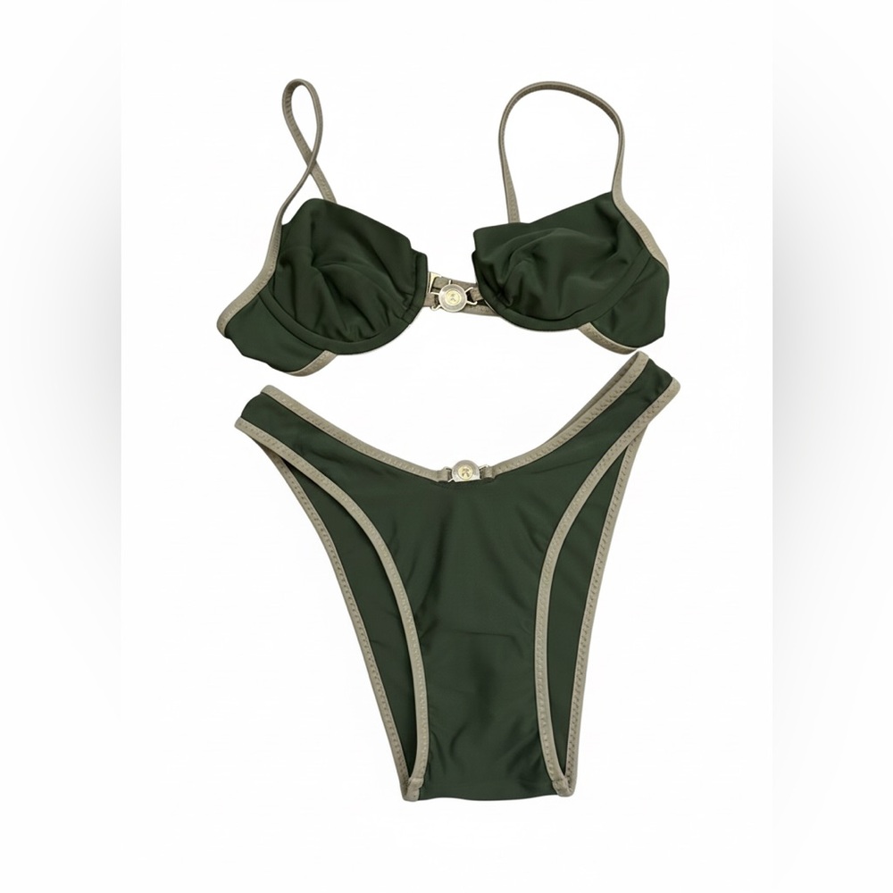 VTG Ritchie Swimwear Two Piece Bikini - Emerald Green - Size 5/6, Y2K
